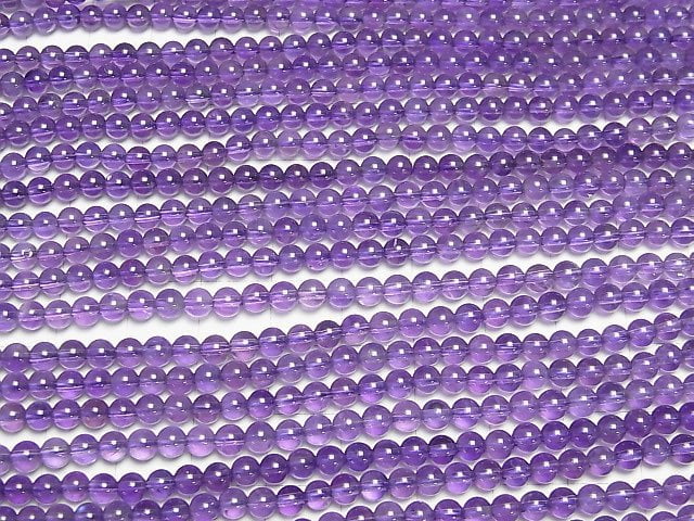 [Video]Amethyst AAA- Round 4mm 1strand beads (aprx.15inch/37cm)