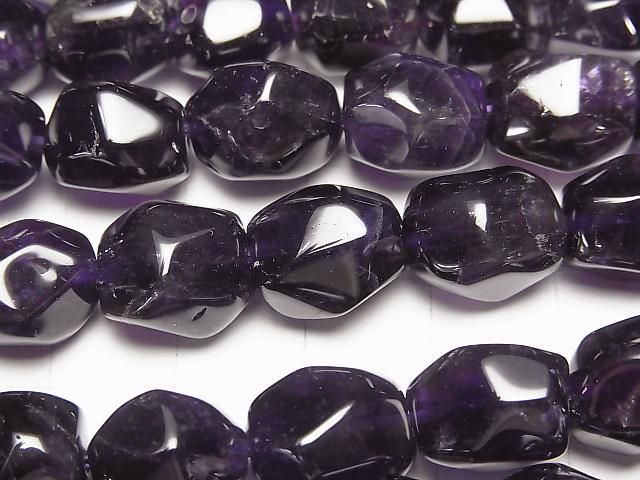 紫水晶 AA+ 切面塊粒 1串 (約15英吋/37公分) 珠子