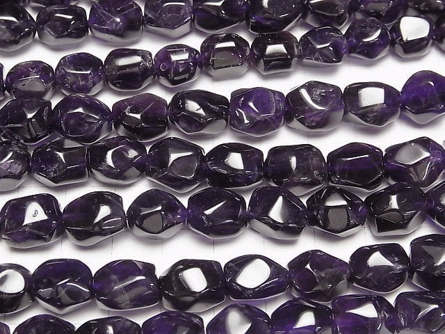 [Video]Amethyst AA+ Faceted Nugget 1strand beads (aprx.15inch/37cm)