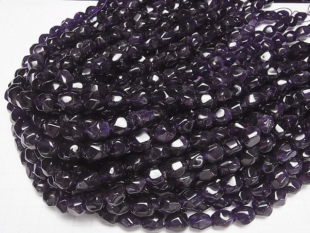 [Video]Amethyst AA+ Faceted Nugget 1strand beads (aprx.15inch/37cm)