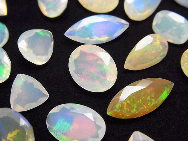 [Video]High Quality Ethiopian Opal AAA Loose stone Faceted Mix 5pcs