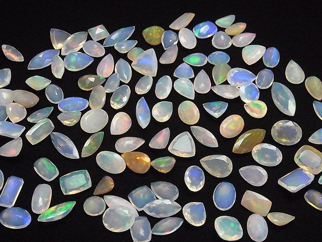 [Video]High Quality Ethiopian Opal AAA Loose stone Faceted Mix 5pcs