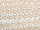 [Video]Fresh Water Pearl AAA Semi Round 6.5-8mm White half or 1strand beads (aprx.15inch/37cm)