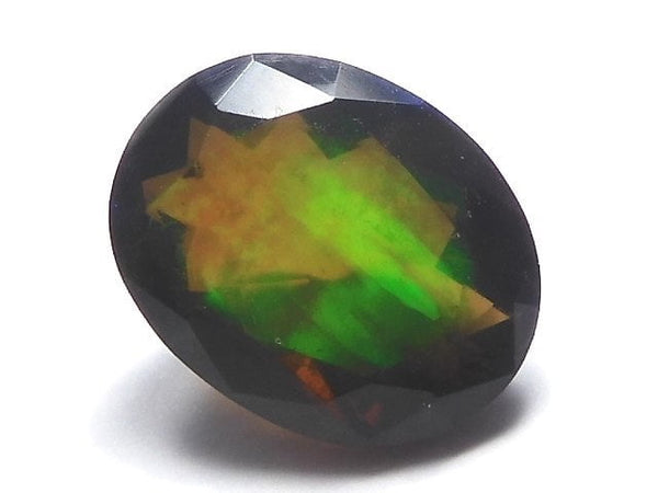 [Video][One of a kind] High Quality Black Opal AAA Loose stone Faceted 1pc NO.106