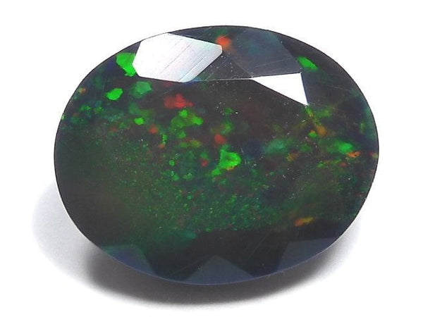 [Video][One of a kind] High Quality Black Opal AAA Loose stone Faceted 1pc NO.110