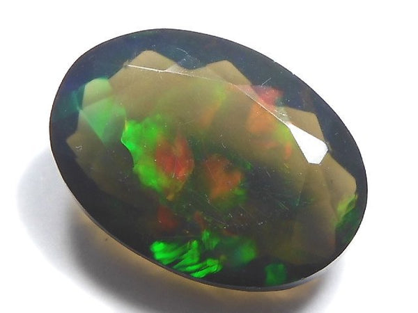 [Video][One of a kind] High Quality Black Opal AAA Loose stone Faceted 1pc NO.113