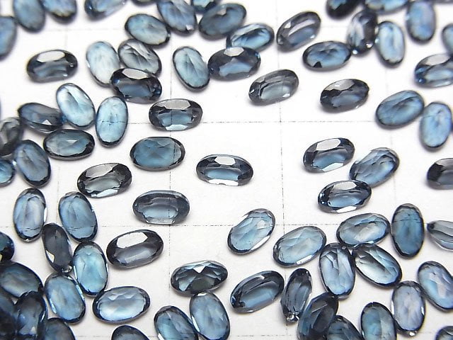 [Video]High Quality London Blue Topaz AAA Loose stone Oval Faceted 5x3x2mm 5pcs