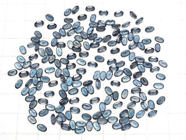 [Video]High Quality London Blue Topaz AAA Loose stone Oval Faceted 5x3x2mm 5pcs