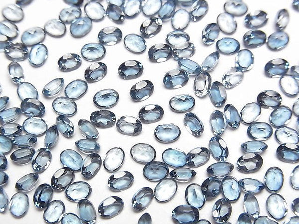 [Video]High Quality London Blue Topaz AAA Loose stone Oval Faceted 4x3x2mm 10pcs