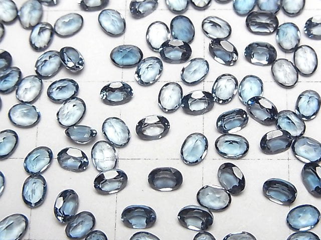 [Video]High Quality London Blue Topaz AAA Loose stone Oval Faceted 4x3x2mm 10pcs