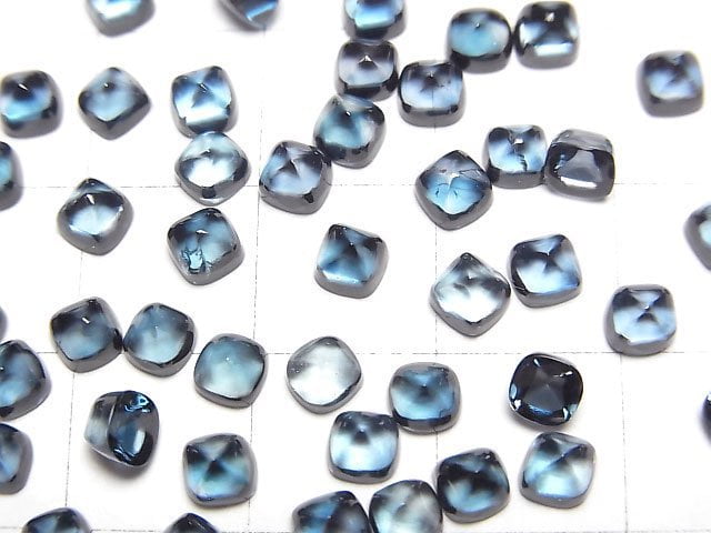 [Video] High Quality London Blue Topaz AAA Sugarloaf Cut 4x4mm 2pcs