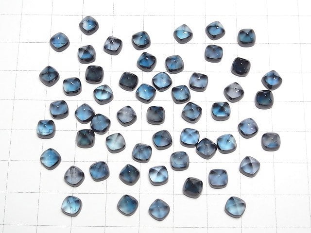 [Video] High Quality London Blue Topaz AAA Sugarloaf Cut 6x6mm 1pc