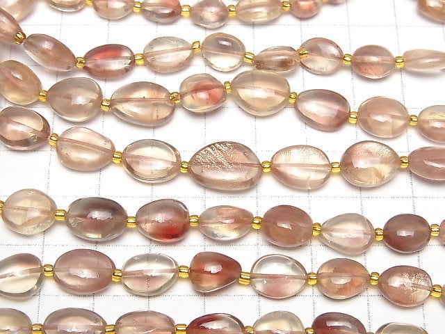 [Video]High Quality Oregon Sunstone AAA- Nugget half or 1strand beads (aprx.16inch/40cm)