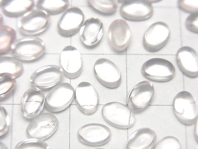 [Video]High Quality Rose Quartz AAA- Oval Cabochon 6x4mm 10pcs