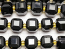 [Video]High Quality! Onyx Cube Shape 8x8x8mm half or 1strand beads (aprx.15inch/36cm)