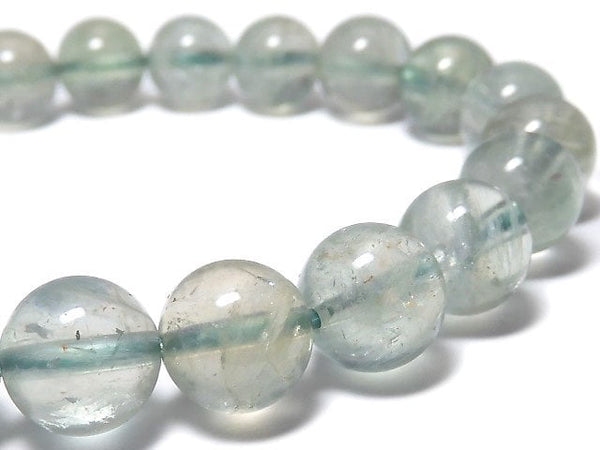 [Video][One of a kind] High Quality Green Sunstone Round 8.5mm Bracelet NO.19
