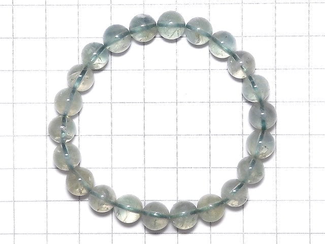 [Video][One of a kind] High Quality Green Sunstone Round 8.5mm Bracelet NO.19