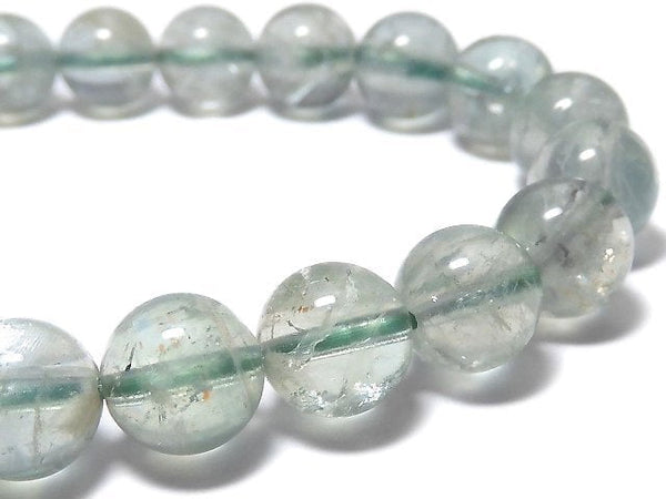 [Video][One of a kind] High Quality Green Sunstone Round 8.5mm Bracelet NO.22