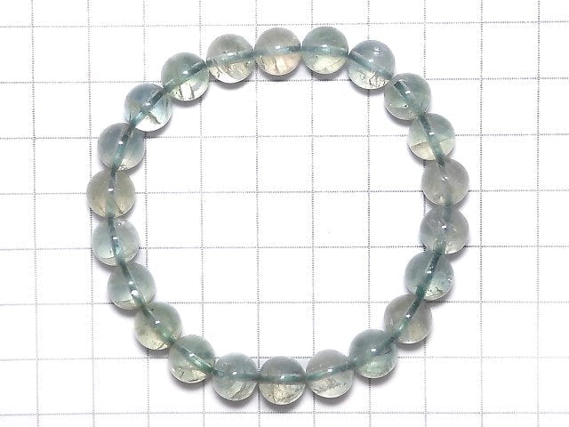 [Video][One of a kind] High Quality Green Sunstone Round 8.5mm Bracelet NO.22