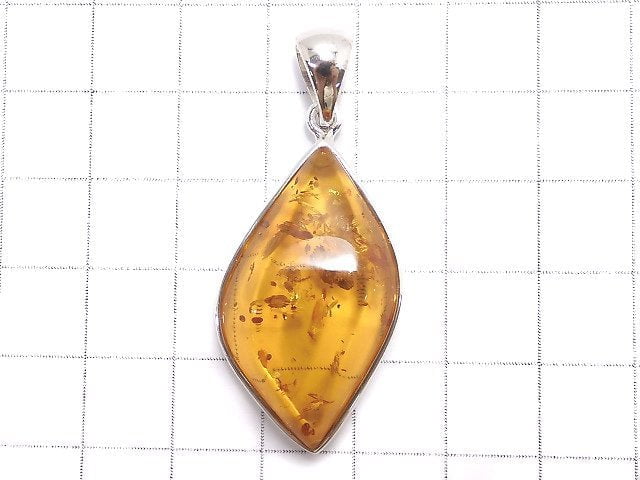 [Video][One of a kind] Baltic Amber Pendant Silver925 NO.11