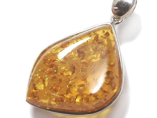 [Video][One of a kind] Baltic Amber Pendant Silver925 NO.12