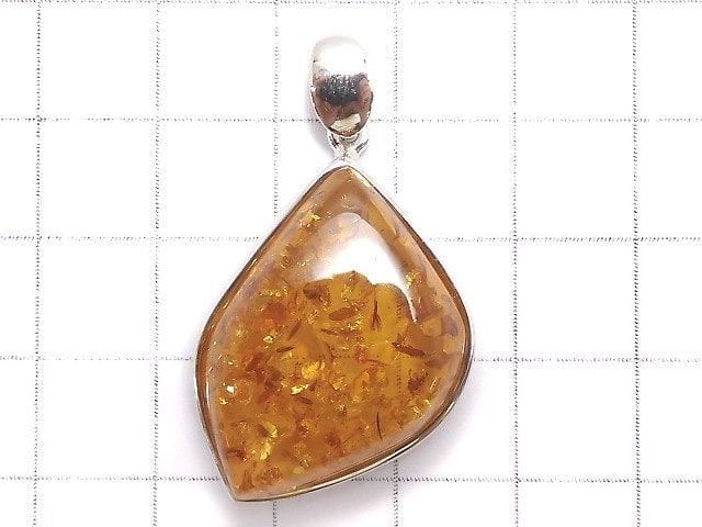 [Video][One of a kind] Baltic Amber Pendant Silver925 NO.12