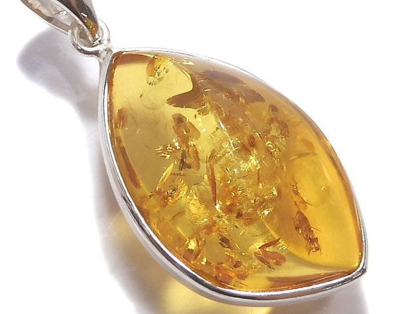[Video][One of a kind] Baltic Amber Pendant Silver925 NO.13