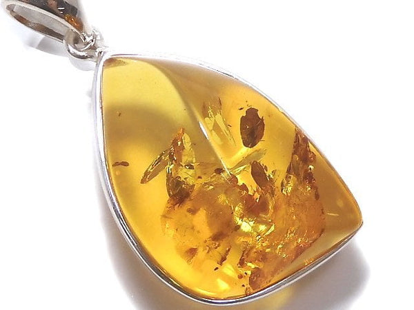[Video][One of a kind] Baltic Amber Pendant Silver925 NO.14