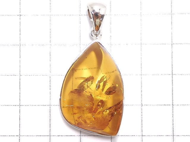 [Video][One of a kind] Baltic Amber Pendant Silver925 NO.14