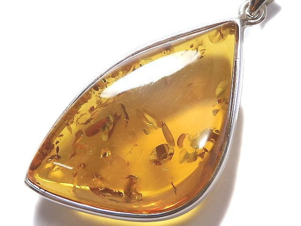[Video][One of a kind] Baltic Amber Pendant Silver925 NO.16