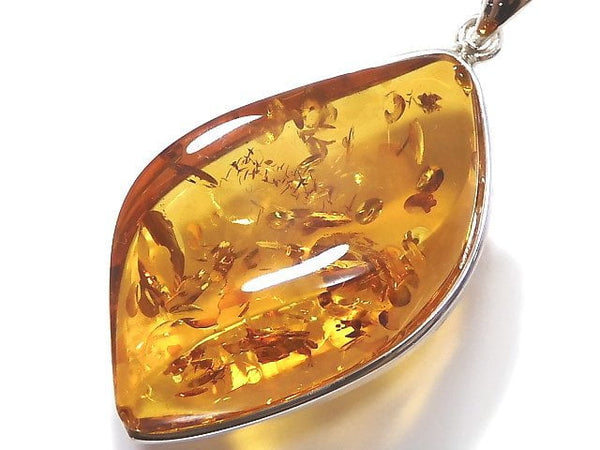 [Video][One of a kind] Baltic Amber Pendant Silver925 NO.17
