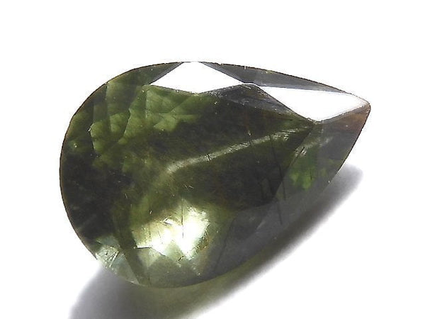 [Video][One of a kind] High Quality Ludwigite in Peridot Loose stone Faceted 1pc NO.32