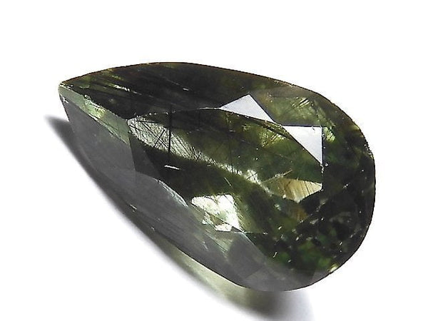 [Video][One of a kind] High Quality Ludwigite in Peridot Loose stone Faceted 1pc NO.34