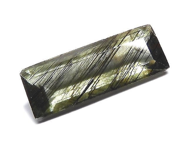 [Video][One of a kind] High Quality Ludwigite in Peridot Loose stone Faceted 1pc NO.39