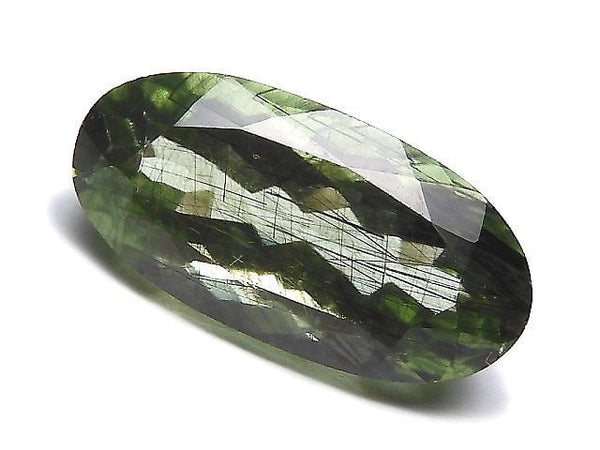 [Video][One of a kind] High Quality Ludwigite in Peridot Loose stone Faceted 1pc NO.49