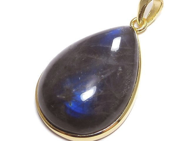 [Video][One of a kind] Labradorite AAA Pendant 18KGP NO.11