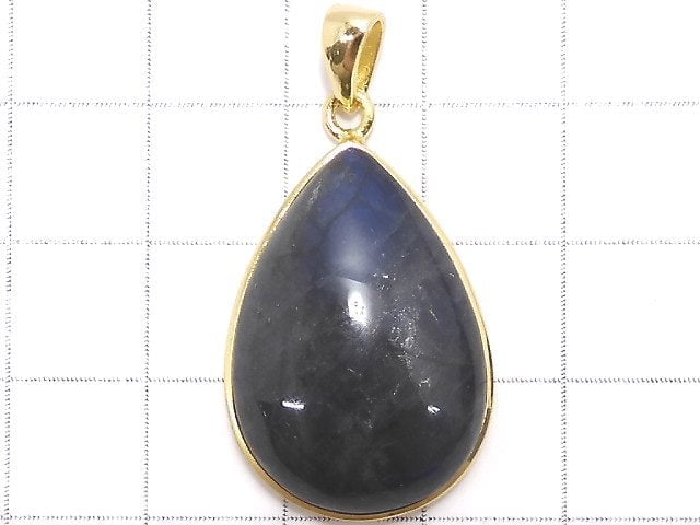 [Video][One of a kind] Labradorite AAA Pendant 18KGP NO.11