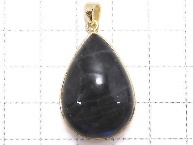 [Video][One of a kind] Labradorite AAA Pendant 18KGP NO.17