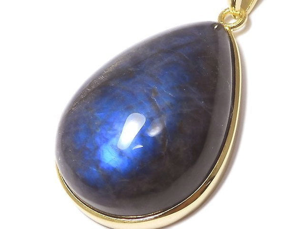 [Video][One of a kind] Labradorite AAA Pendant 18KGP NO.18