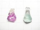 [Video] Multi-color Fluorite AAA Rabbit Motif 20x12mm [Undrilled] 3pcs