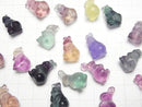 [Video] Multi-color Fluorite AAA Rabbit Motif 20x12mm [Undrilled] 3pcs