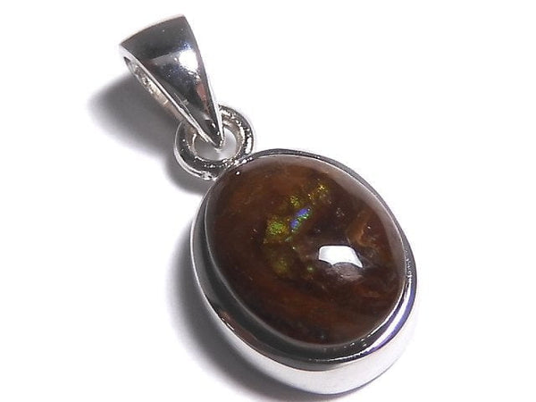 [Video][One of a kind] Mexico Fire Agate AAA- Pendant Silver925 NO.24
