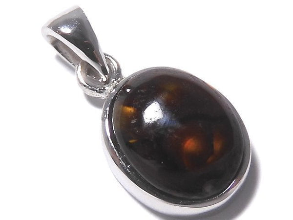 [Video][One of a kind] Mexico Fire Agate AAA- Pendant Silver925 NO.25