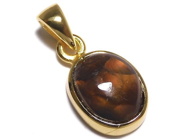 [Video][One of a kind] Mexico Fire Agate AAA- Pendant 18KGP NO.27