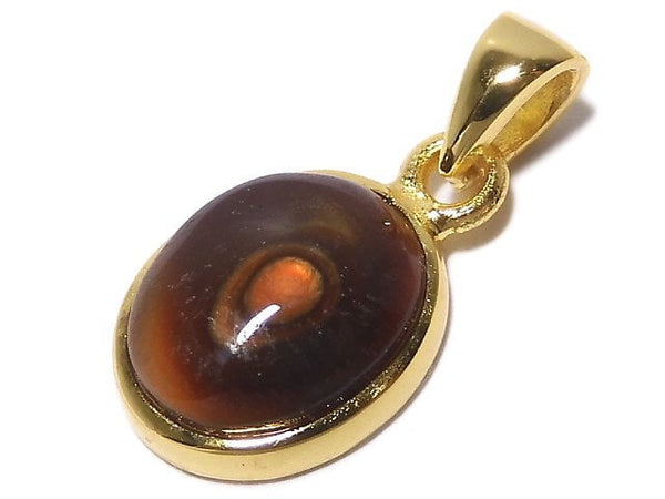 [Video][One of a kind] Mexico Fire Agate AAA- Pendant 18KGP NO.28