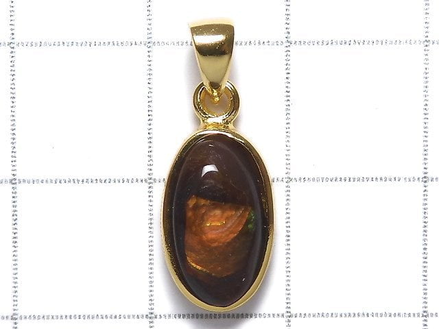 [Video][One of a kind] Mexico Fire Agate AAA- Pendant 18KGP NO.30