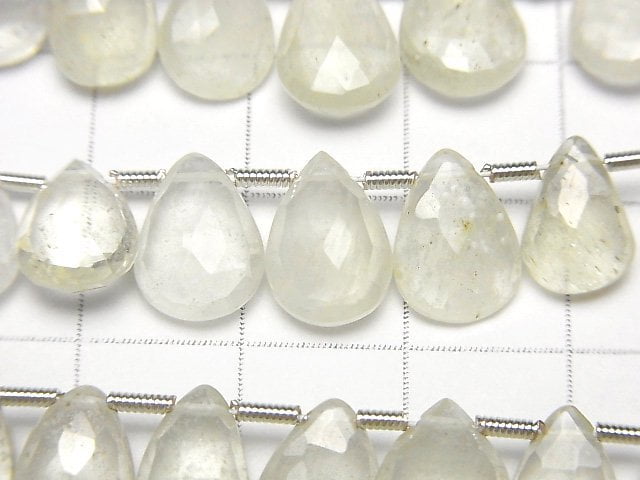 [Video]High Quality Libyan Desert Glass AA++ Pear shape Faceted Briolette half or 1strand beads (aprx.7inch/18cm)