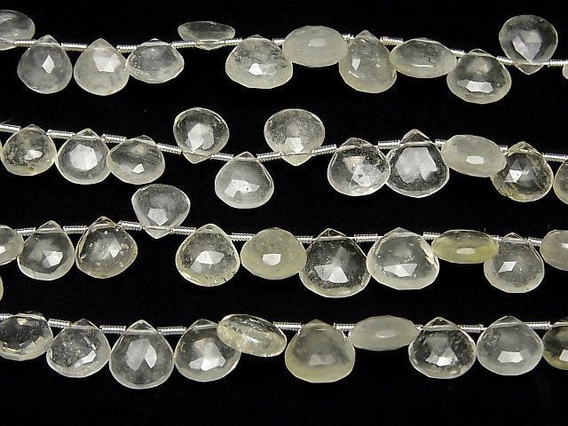 [Video]High Quality Libyan Desert Glass AA++ Chestnut Faceted Briolette half or 1strand beads (aprx.7inch/18cm)