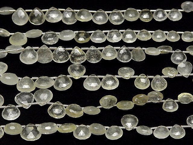 [Video]High Quality Libyan Desert Glass AA++ Chestnut Faceted Briolette half or 1strand beads (aprx.7inch/18cm)