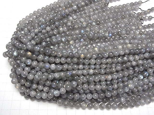 [Video]Labradorite AA+ Round 6.5mm 1strand beads (aprx.15inch/38cm)